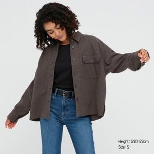Uniqlo Women’s Heavy Flannel long sleeve Shirt Jacket